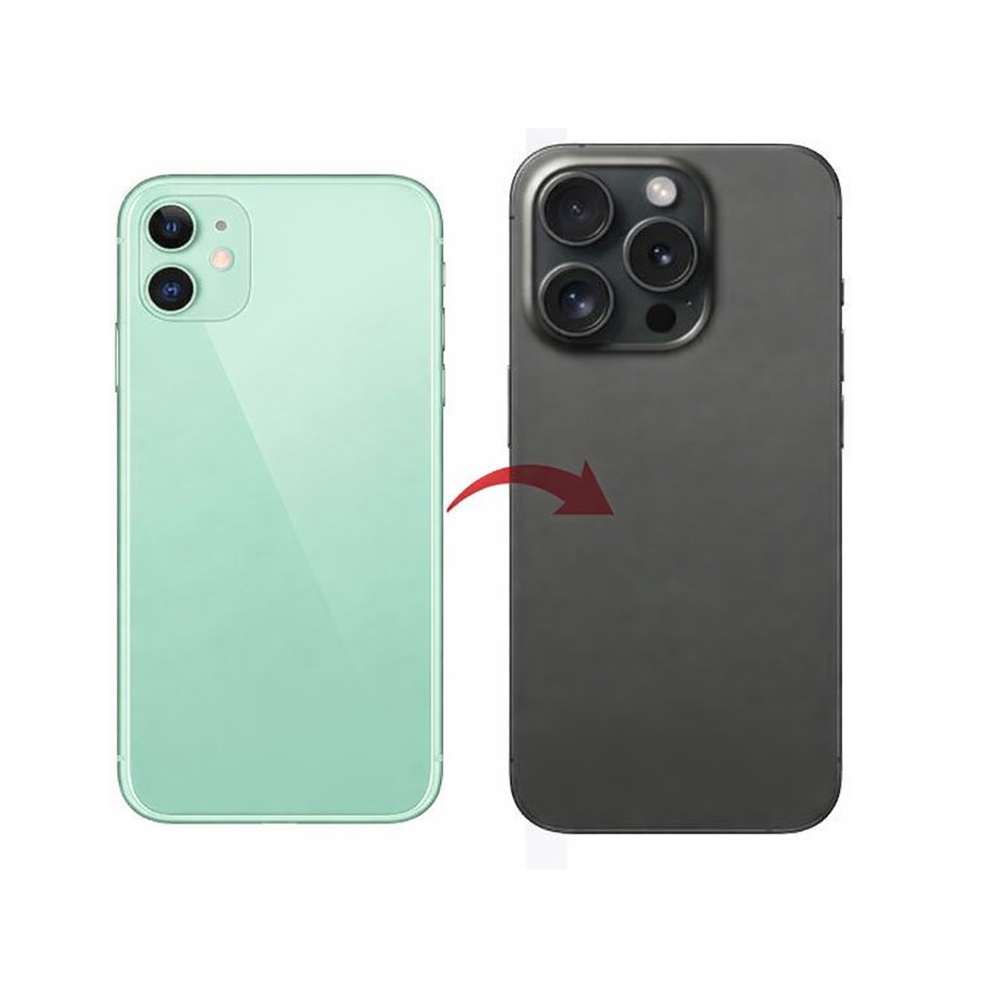 Converter Back Panel Housing for iPhone 11 to iPhone 16 Pro(Black Titanium)