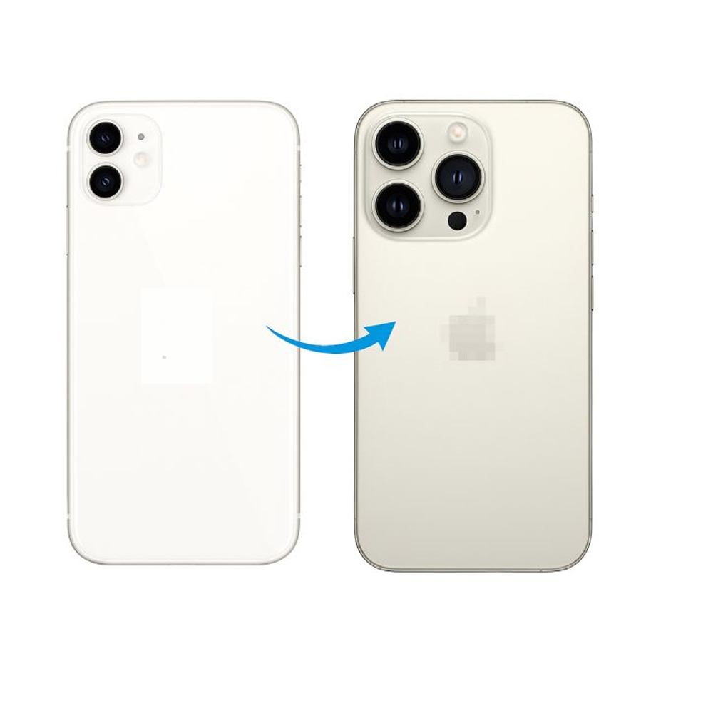 RDG Converter Housing Assembly Rear Back Chassis Housing For iPhone 11 Convert to iPhone 14 Pro (Gold )