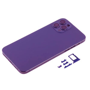 RDG Converter Housing Assembly Rear Back Chassis Housing For Apple iPhone 11 Convert to iPhone 14 Pro (Deep Purple )