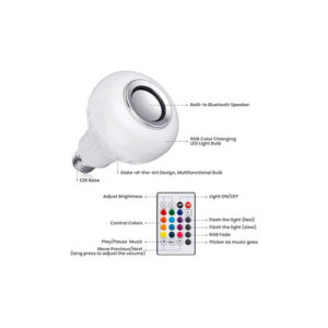 RDG Original LED Multicolor Music Bulb And Portable Wireless Bluetooth Speaker