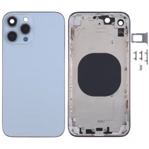 RDG Converter Housing Assembly Rear Back Chassis Housing For iPhone XR Convert to iPhone 14 Pro (Blue)