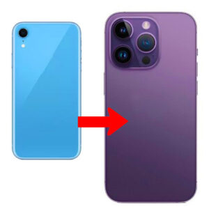 Converter Back Panel Housing for Apple iPhone XR to iPhone 14 Pro(Blue)