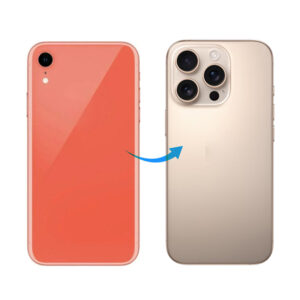 Back Panel Housing Body for iPhone XR to iPhone 14 Pro Converter (Natural-Titanium )