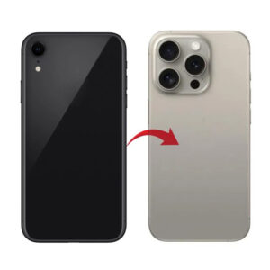 Back Panel Housing Body for iPhone XR to iPhone 15 Pro Converter (Natural-Titanium )