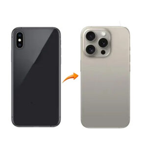 Back Panel Housing Body for iPhone X to iPhone 14 Pro Converter (Natural-Titanium )