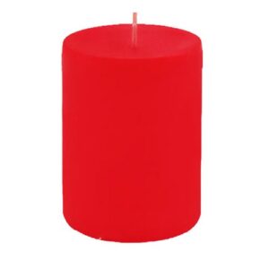 Radiant Red Pillars: RDG Unscented Candles - Soy & Paraffin Blend, Ideal for Home Decor, 90 Hours Burn Time, Smokeless & Dripless