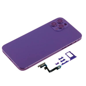 RDG Converter Housing Assembly Rear Back Chassis Housing For Apple iPhone 11 Convert to iPhone 15 pro (Deep purple)