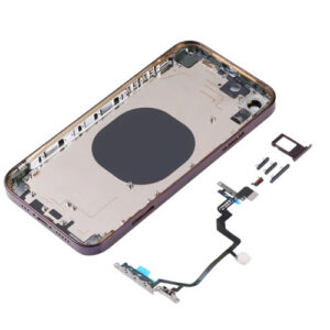 RDG Converter Housing Assembly Rear Back Chassis Housing For iPhone XR Convert to iphone 14 Pro (Deep Purple)