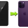 RDG Converter Housing Assembly Rear Back Chassis Housing For Apple iPhone XR Convert to iPhone 15 Pro (Deep Purple )