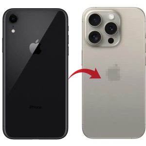 RDG Converter Housing Assembly Rear Back Chassis Housing For Apple iPhone XR Convert to iPhone 15 Pro (Natural-Titanium )