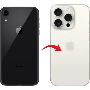 RDG Converter Housing Assembly Rear Back Chassis Housing For Apple iPhone XR Convert to iPhone 15 Pro(White )