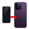 RDG Converter Housing Assembly Rear Back Chassis Housing For iPhone X Convert to iPhone 14 Pro (Deep Purple)