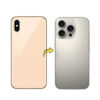 RDG Converter Housing Assembly Rear Back Chassis Housing For iPhone XS Convert to iPhone 16 Pro (Natural Titanium)