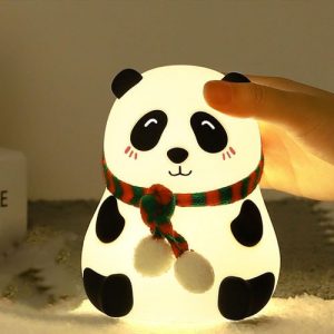 Rechargeable Silicone Panda Night Light for Kids | 7-Color LED Changing Lamp