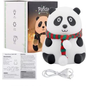 Rechargeable Silicone Panda Night Light for Kids | 7-Color LED Changing Lamp