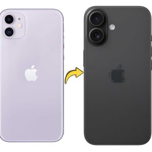 RDG Converter Housing Assembly Rear Back Chassis Housing For Apple iPhone 11 Convert to iPhone 16 Black