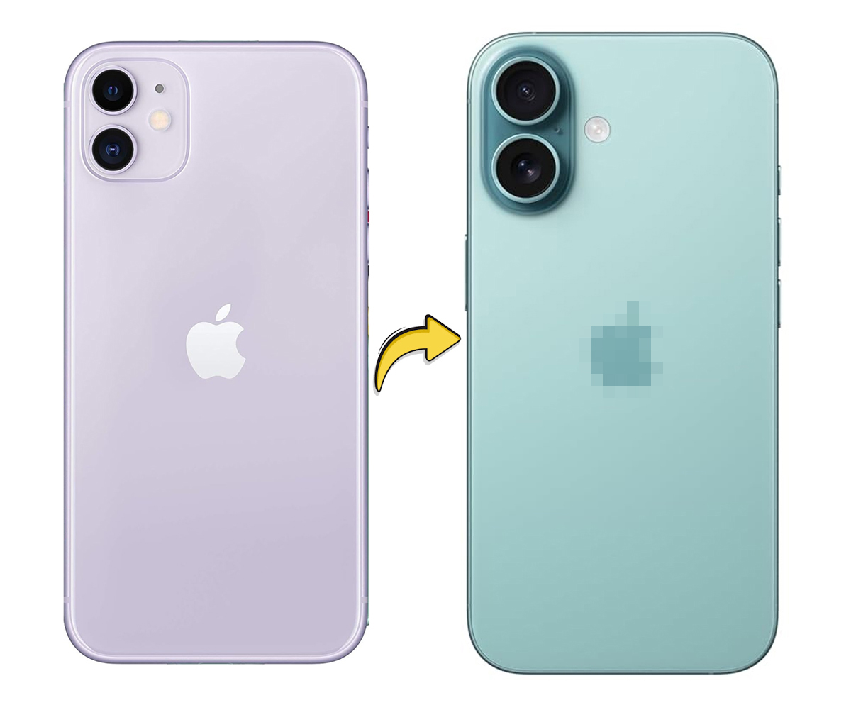 RDG Converter Housing Assembly Rear Back Chassis Housing For Apple iPhone 11 Convert to iPhone 16 Teal