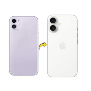 RDG Converter Housing Assembly Rear Back Chassis Housing For iPhone 11 Convert to iPhone 16 White