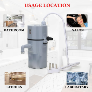 Instant geyser water Heater Auto No Off Portable Instant Water Heater/Geyser for Kitchen, Bathroom, Office, Restaurant, Saloon & Parlor (White Grey)