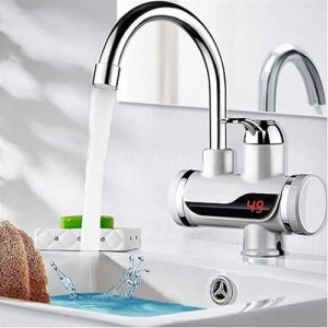 Electric Water Heater And Tankless Fast Water Heating Tap Instant Hot Kitchen Faucet - With Digital Display, Instant Electric Water Geyser