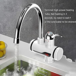 Electric Water Heater And Tankless Fast Water Heating Tap Instant Hot Kitchen Faucet - With Digital Display, Instant Electric Water Geyser