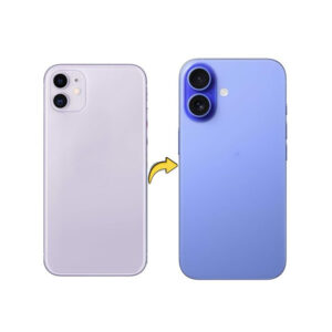 RDG Converter Housing Assembly Rear Back Chassis Housing For iPhone 11 Convert to iPhone 16 ultramarine