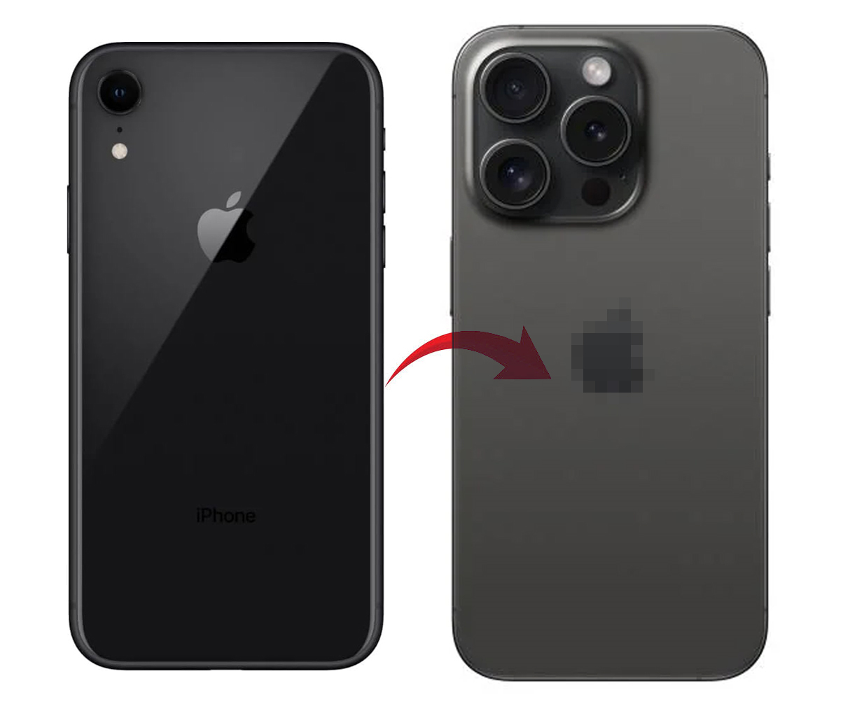 RDG Converter Housing Assembly Rear Back Chassis Housing For Apple iPhone XR Convert to iPhone 16 Pro Black Titanium