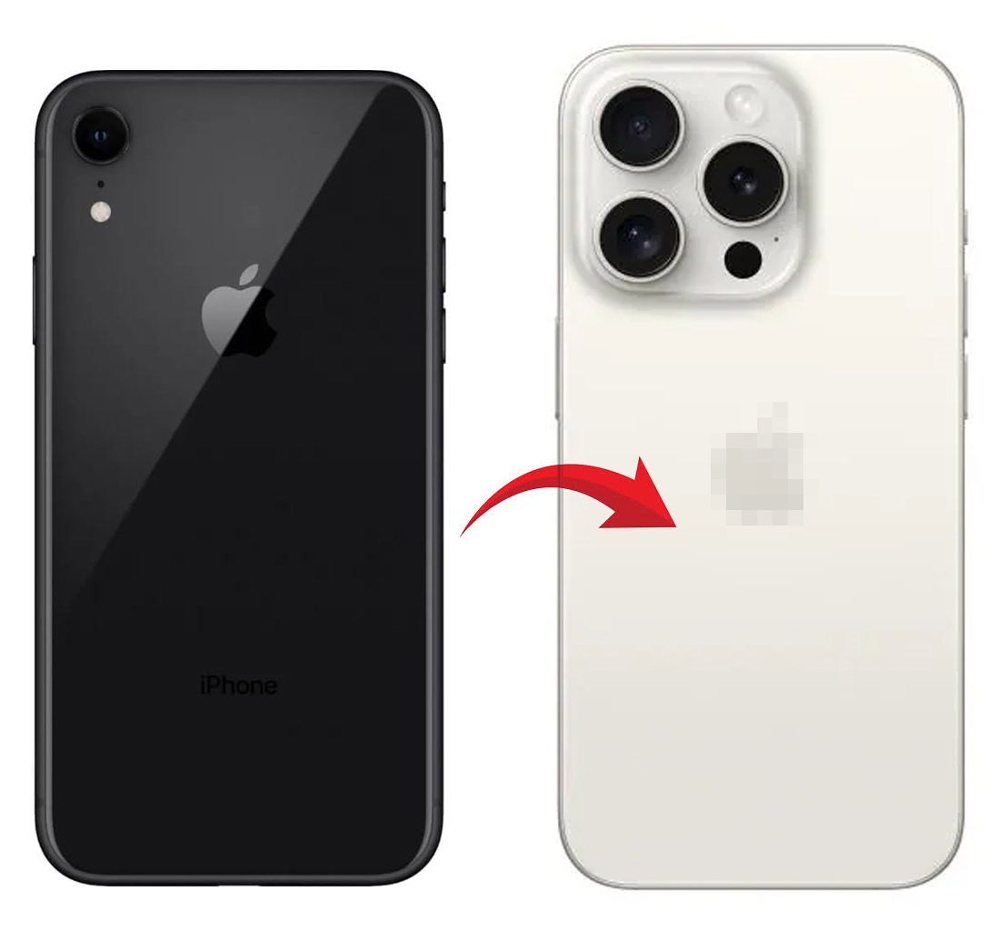 RDG Converter Housing Assembly Rear Back Chassis Housing For Apple iPhone XR Convert to iPhone 16 Pro White Titanium