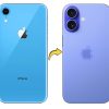 RDG Converter Housing Assembly Rear Back Chassis Housing For Apple iPhone XR Convert to iPhone 16 ultramarine