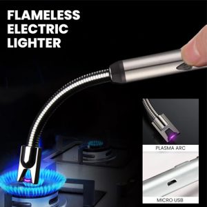 Light Arc Lighter Electric USB Rechargeable. LED Battery Indicator. Rod Lighter for Kitchen, Grill, Picnic