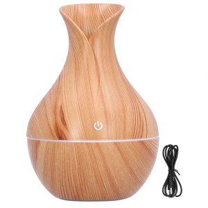 Air Humidifier, Wood Grain USB Powered USB Humidifier for Office Hotel for Home Bedroom