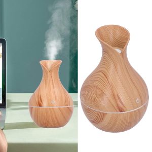 Air Humidifier, Wood Grain USB Powered USB Humidifier for Office Hotel for Home Bedroom