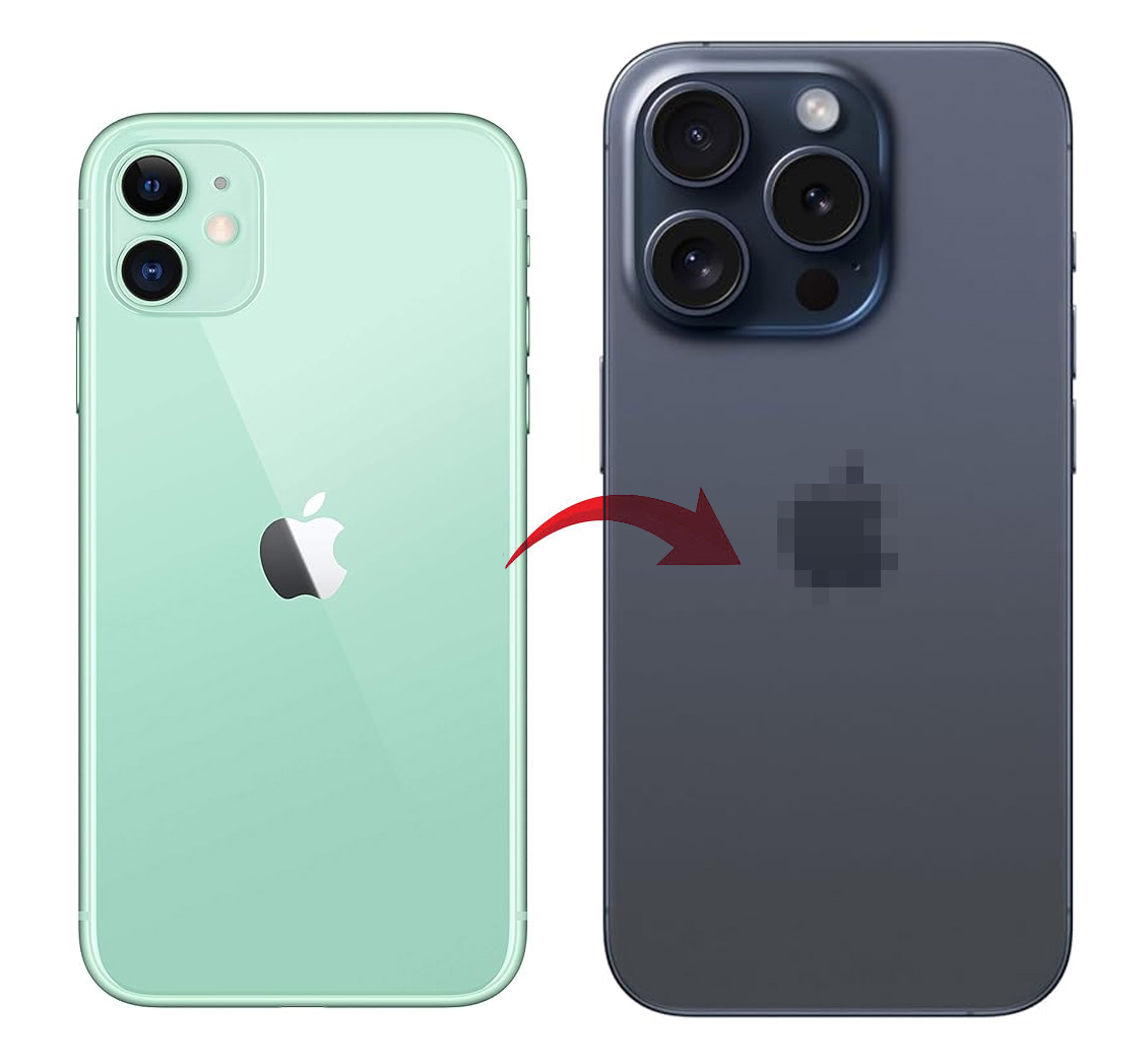 Back Panel Housing Body for Apple iPhone 11 to iPhone 14 Pro Converter(Blue)