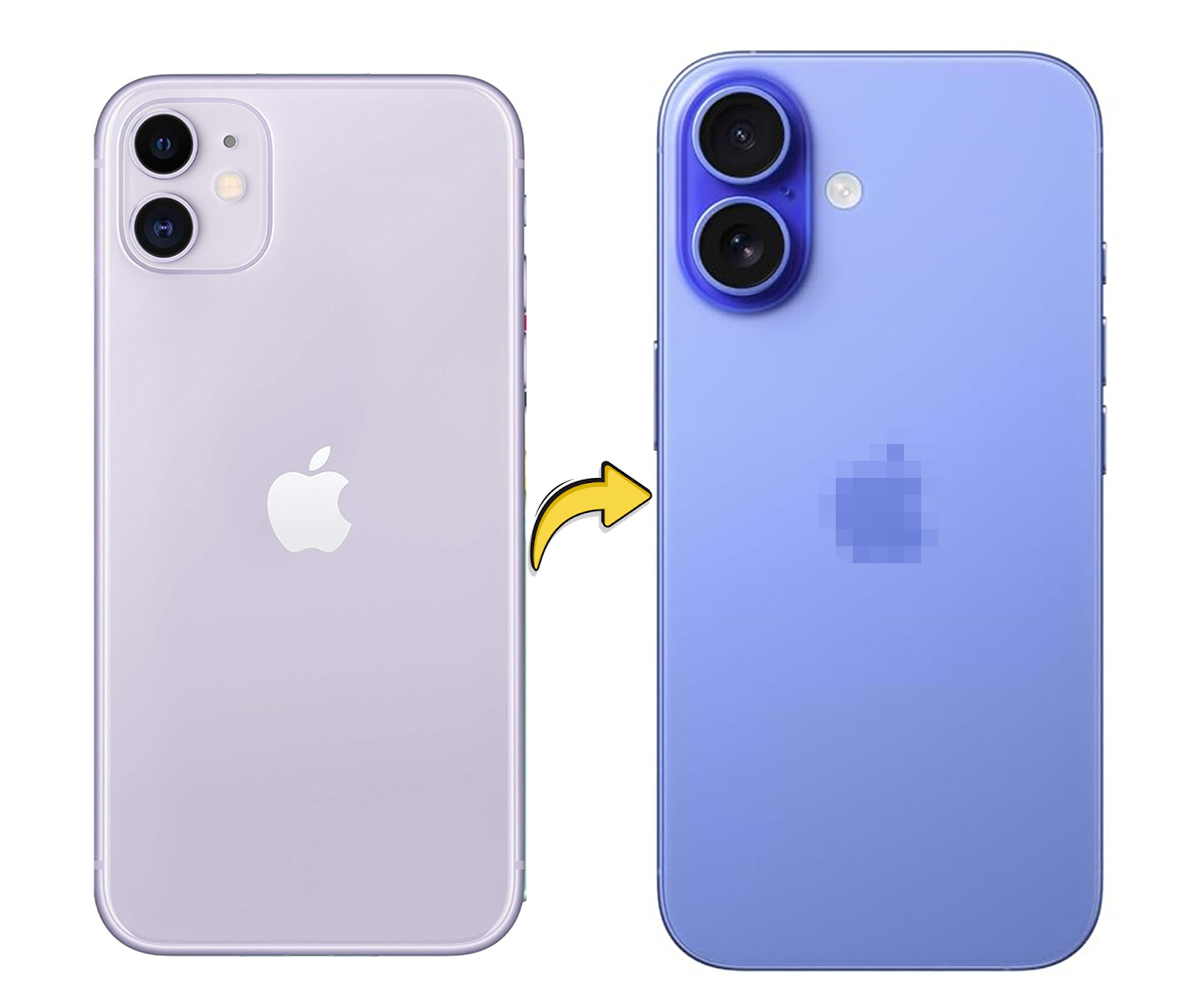 Converter Back Panel Housing for Apple iPhone 11 Convert to iPhone 16 (ultramarine)