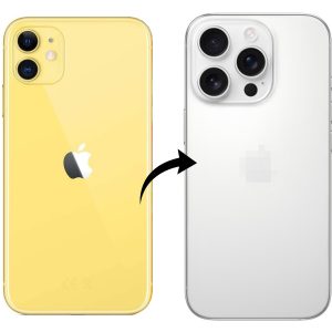 Back Panel Housing Body for Apple iPhone 11 to iPhone 14 Pro Converter(White)