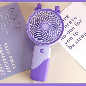 Mini Portable (Multicolor) Fan Powerful Handheld, Rechargeable,3 Speeds Personal Small Hand for Travel Makeup Eyelash Fan for Stylish Kids Girls Women Mens USB Cute Design