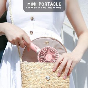 Mini Portable (Multicolor) Fan Powerful Handheld, Rechargeable,3 Speeds Personal Small Hand for Travel Makeup Eyelash Fan for Stylish Kids Girls Women Mens USB Cute Design