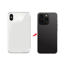 Back Panel Housing Converter for iPhone X to 16 Black|RDG Stores