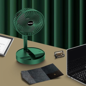 Rechargeable Folding USB Fan, 3 Speeds, 2000mAh, for Office & Outdoor Use 200 mm Exhaust Fan  (Green)