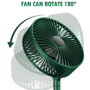 Rechargeable Folding USB Fan, 3 Speeds, 2000mAh, for Office & Outdoor Use 200 mm Exhaust Fan  (Green)