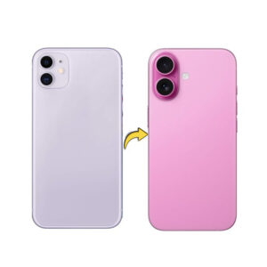 Back Panel Housing Body for iPhone 11 Convert to iPhone 16 (Pink)