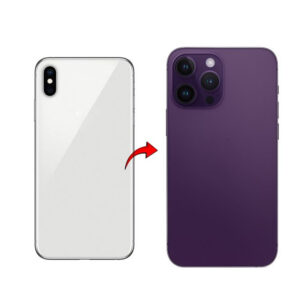 Back Panel Housing Body for iPhone X to iPhone 14 Pro Converter (Deep purple)