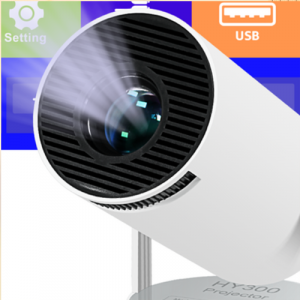 Smart LED Projector with 720p HD Resolution, Rotatable Design, Built-in Streaming Apps (Netflix, Prime Video, Hotstar), 2000 Lumens, Screen Mirroring, 3 Watts Speaker (White)