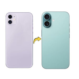 Back Panel Housing Body for iPhone 11 Convert to iPhone 16 (Teal)