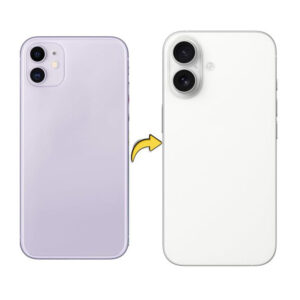 Back Panel Housing Body for iPhone 11 Convert to iPhone 16 (White)