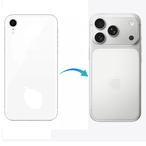Converter Back Panel Housing for Apple iPhone XR Convert to iPhone 17 pro (White)