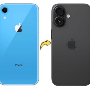 Back Panel Housing Body for Apple iPhone XR Convert to iPhone 16 (Black)