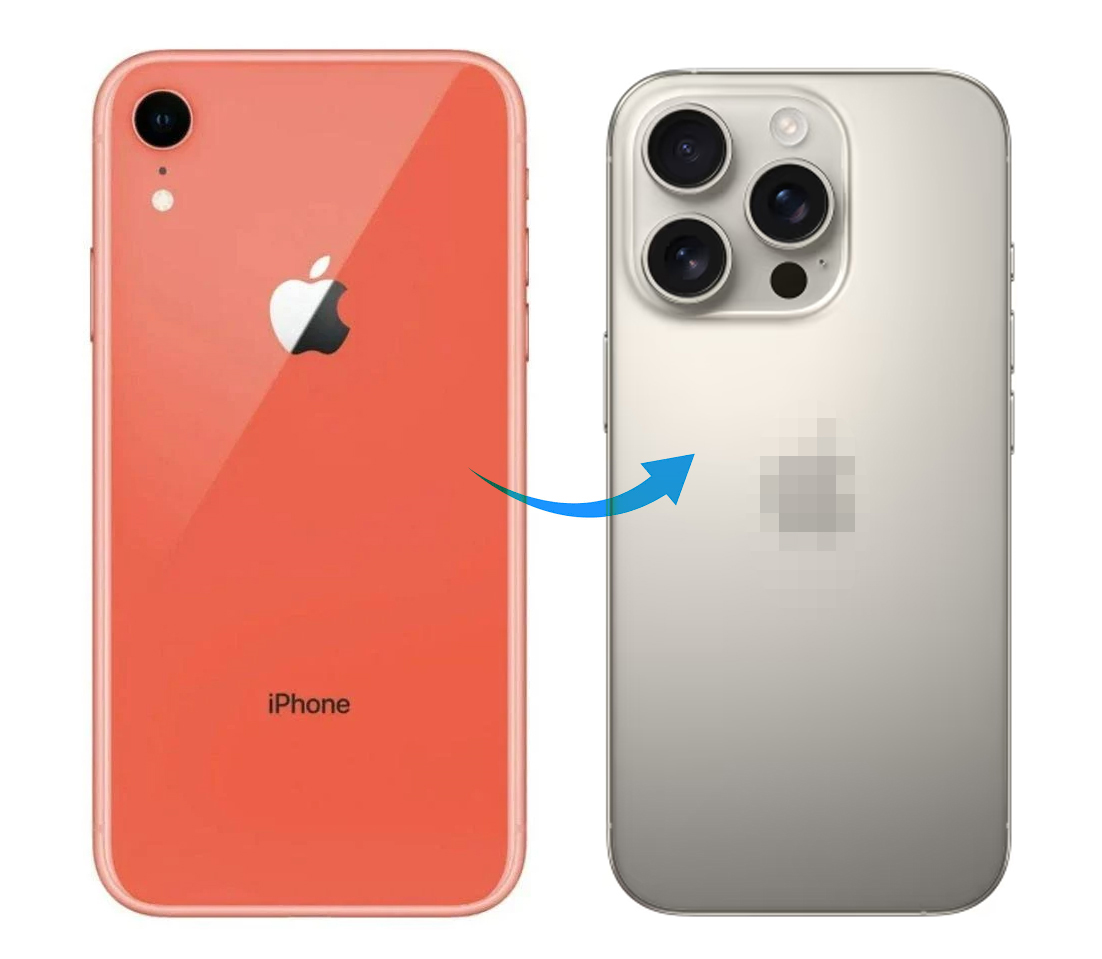 Back Panel Housing Body for Apple iPhone XR to iPhone 15 Pro Converter (Natural-Titanium )