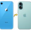 Back Panel Housing Body for Apple iPhone XR Convert to iPhone 16 (Teal)