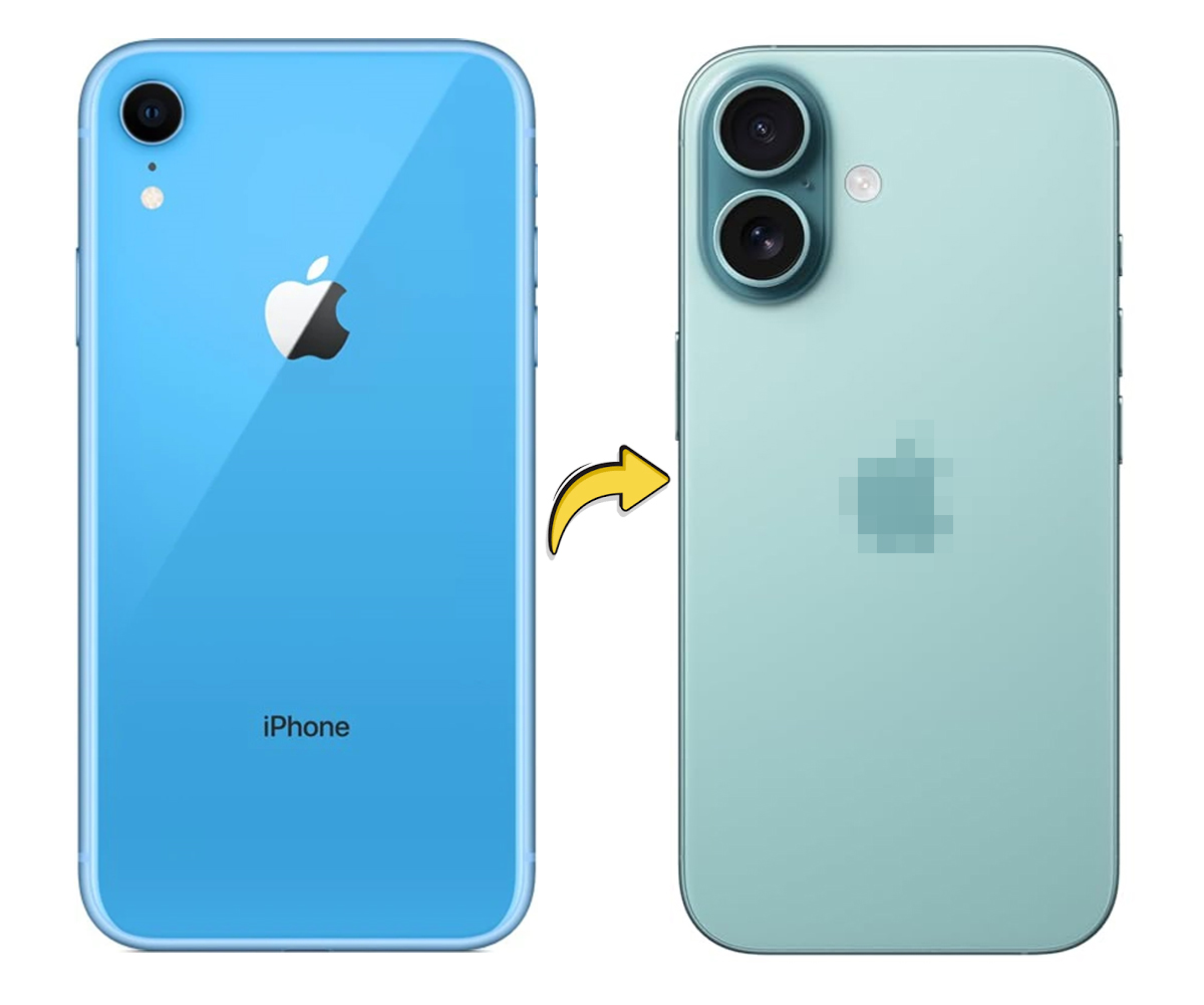 Back Panel Housing Body for Apple iPhone XR Convert to iPhone 16 (Teal)